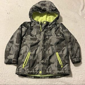 Grey and black winter jacket